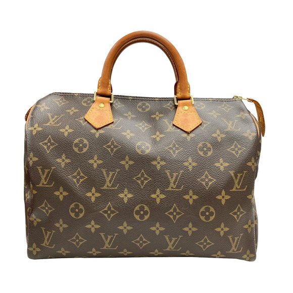LOUIS VUITTON Brown Monogram Speedy 30 Boston Bag - Picture 1 of 12